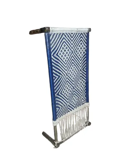 Strong steel frame ✔ Handwoven designer rope pattern Strong steel frame ✔ Handwoven designer rope pattern