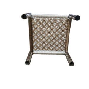 Strong steel frame ke saath handwoven rope mini pida.